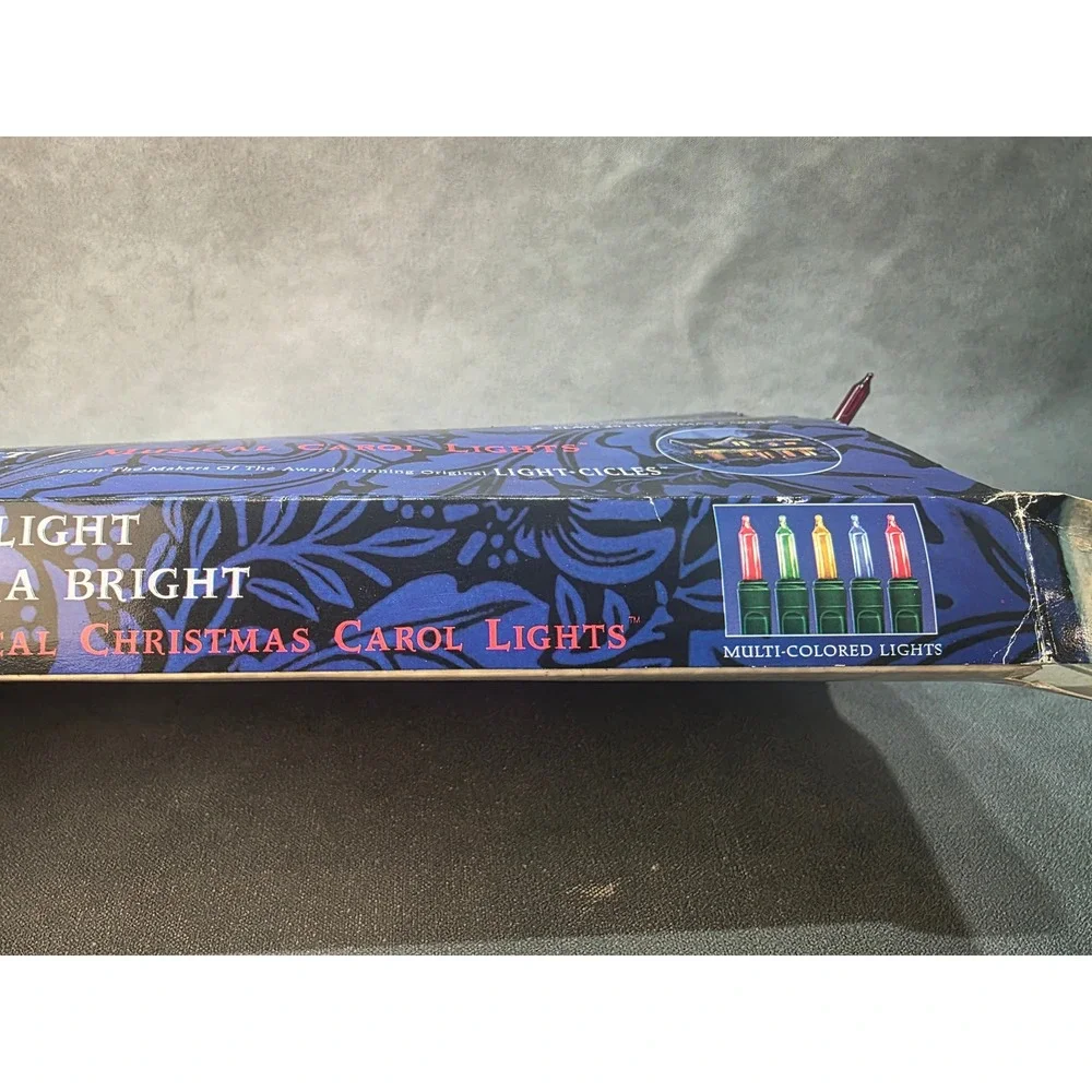 Vintage Christmas Tree Musical Carol Lights 100 Multi-Color 25 Songs 36.8ft